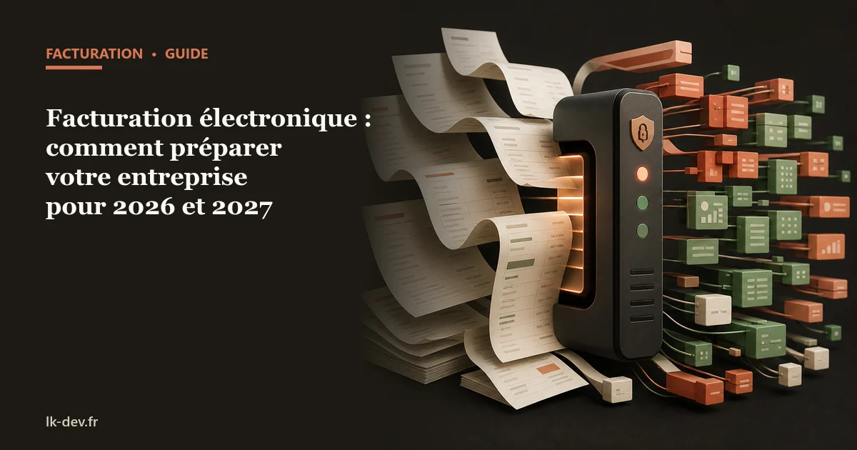 Couverture éditoriale montrant des factures transformées en données structurées