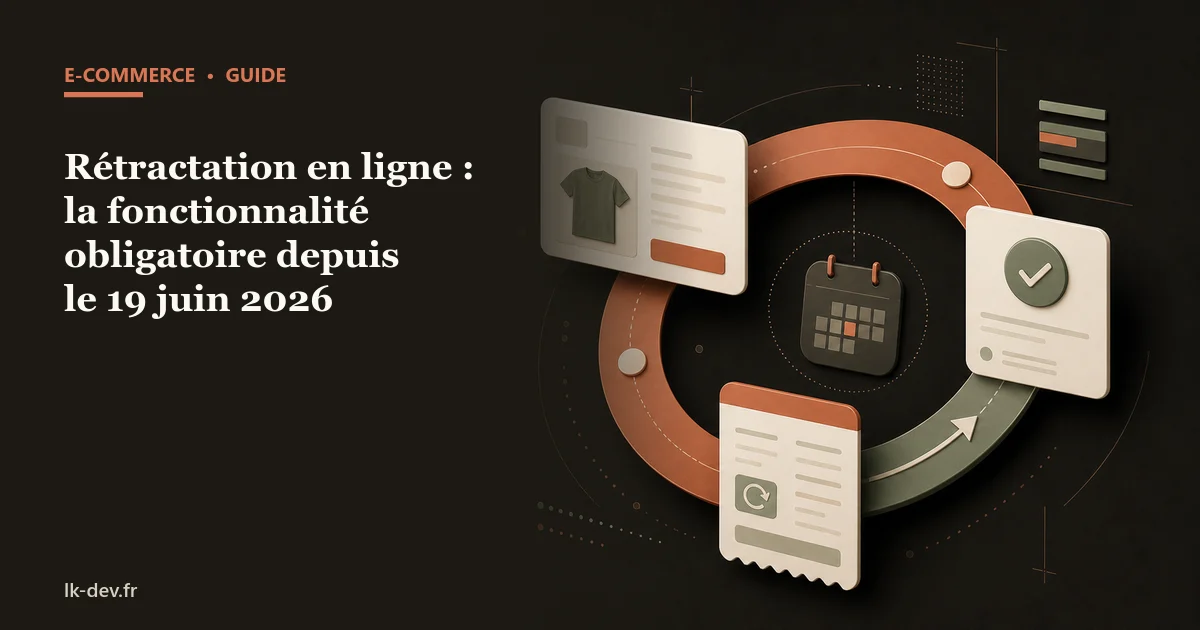 Couverture éditoriale représentant un parcours de rétractation en ligne